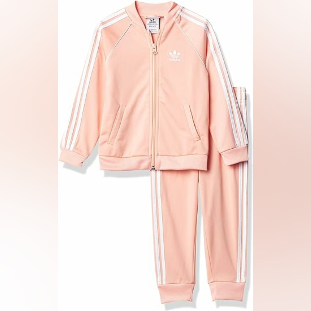 Adidas Blue Tag Light Pink W 3 Strip  2 Pc Set